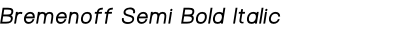Bremenoff Semi Bold Italic